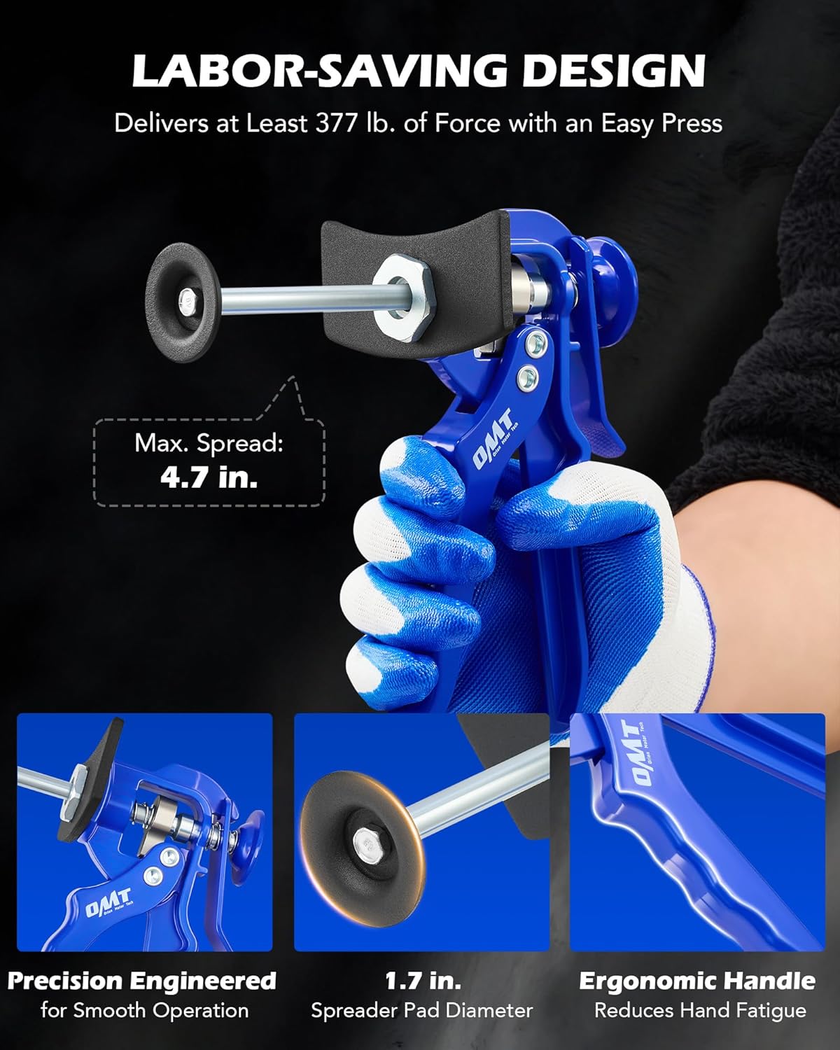 Orion Motor Tech Speedy Brake Caliper Compression Tool, Heavy Duty Caliper Piston Compressor Tool for Brake Pad Replacement, Disc Brake Caliper Tool for Single Piston Dual Piston on Most Cars & Trucks