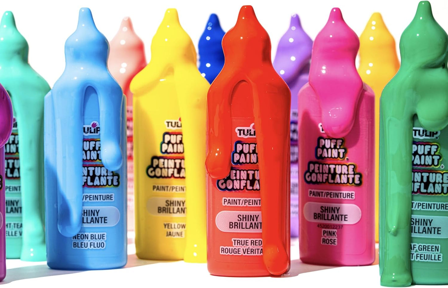 Tulip Puff Paint 20-Color Party Pack, Multi-Surface, Premium Quality, Nontoxic & Waterproof Craft Paint, Permanent on Fabric, Rainbow