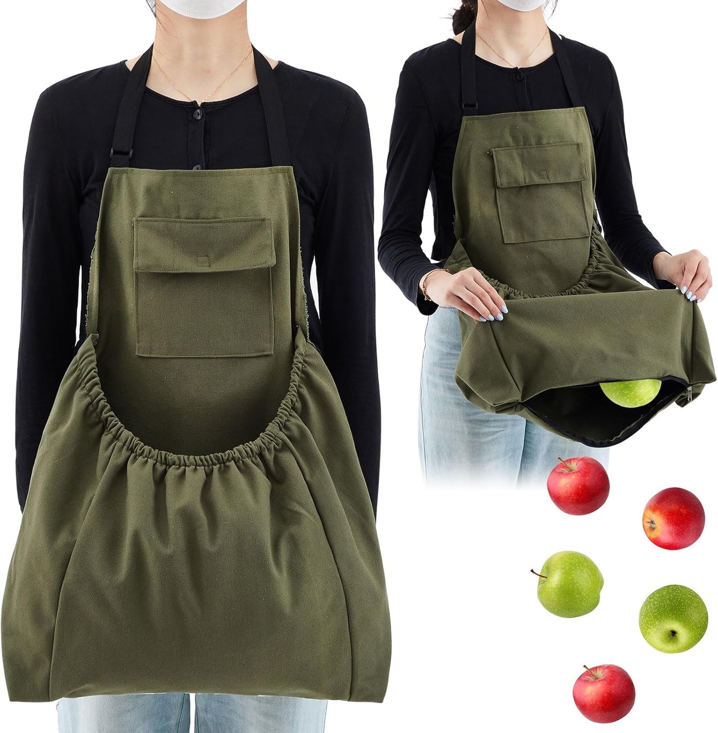 Gardening Apron Harvest Apron with Release Pockets, Gift for Women & Men, Gardeners, Gardening Lovers, Harvesting Weeding Laundry, Mother's Day Gifts