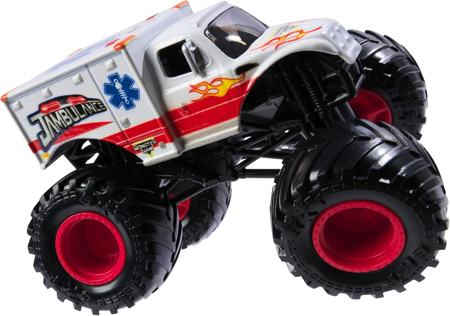 Monster Jam, Official Jambulance Monster Truck, Die-Cast Vehicle, 1:64 Scale, Kids Toys for Boys Ages 3 and up