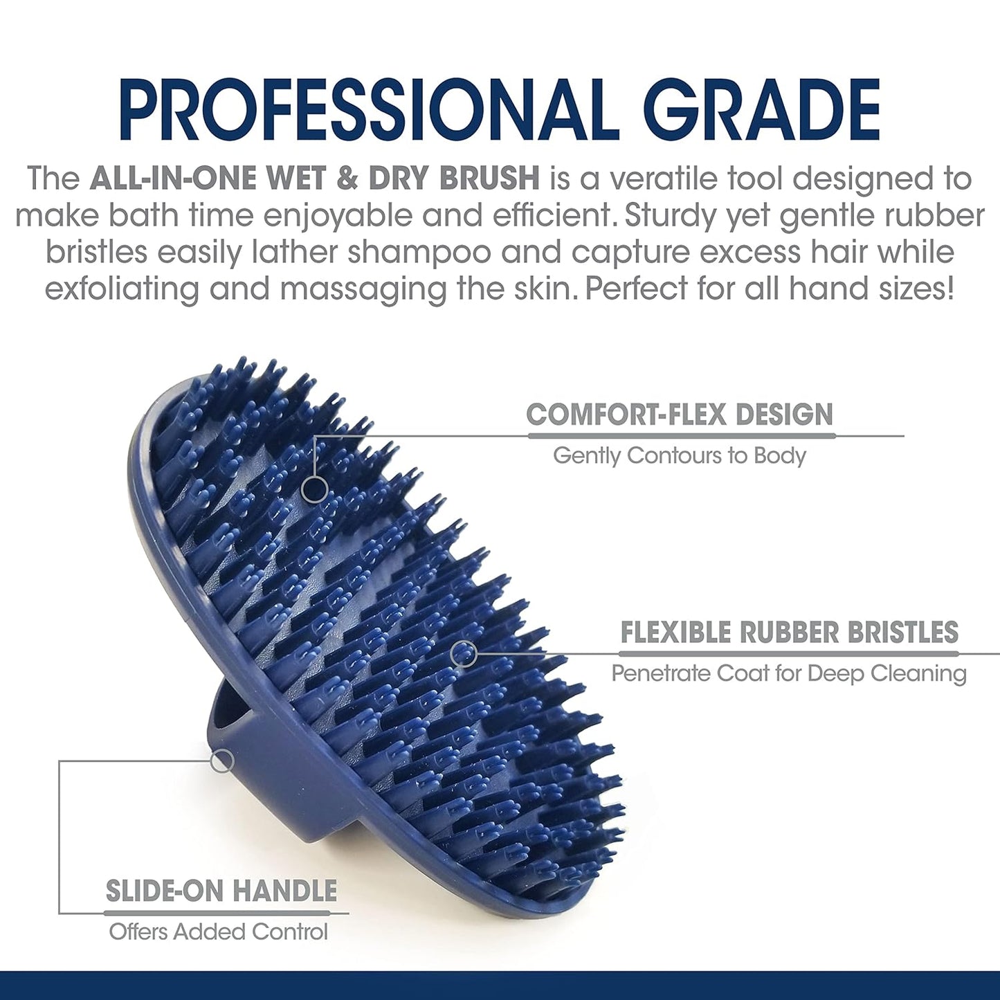 Four Paws Magic Coat Professional Series Grooming All-in-One Wet & Dry Detangling Brush for Dogs, 1 Count