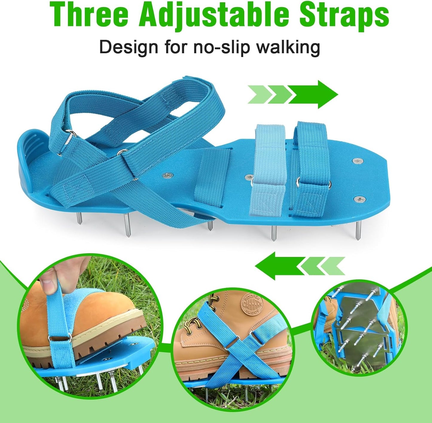Lawn Aerator Shoes for Grass - Pre-Assembled Grass Aerator Shoes for Lawn - Soil Yard Aerator Tool for Aerating Patio Garden