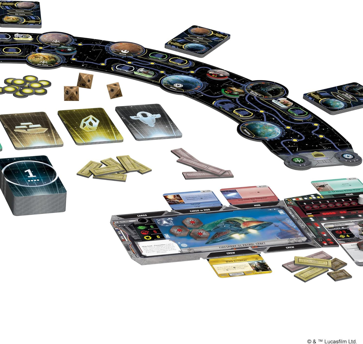 Asmodee Star Wars Outer Rim Board Game - Strategy Game, Fun Family Adventure for Teens & Adults, Ages 14+, 1-4 Players, 3-4 Hour Playtime