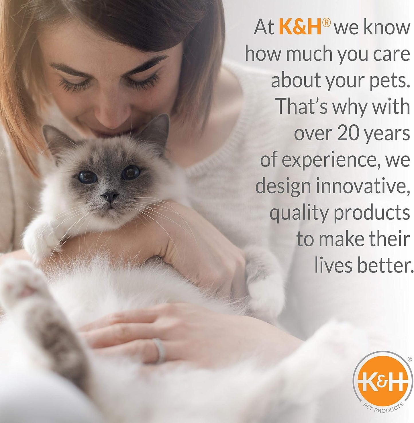 K&H Pet Products Cat Tower Tree Condo for Multiple Large Indoor Cats, Modern Cute Multi-Level Hammock Bed, Kitten & Adult House Activity Cave Large Cozy Hideaway - 3 Level Denim 22 X 30in