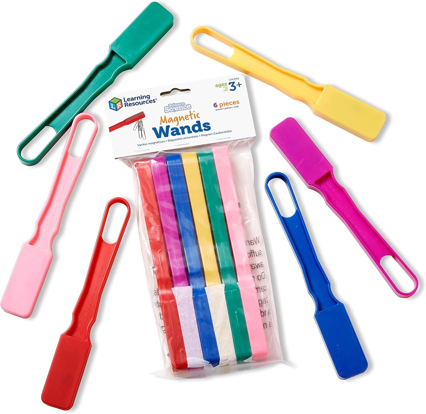 Learning Resources Magnetic Wands - 6 Pieces, Ages 3+, Educational Kits, Science Experiment Tools, Preschool Toys, Homeschool Supplies