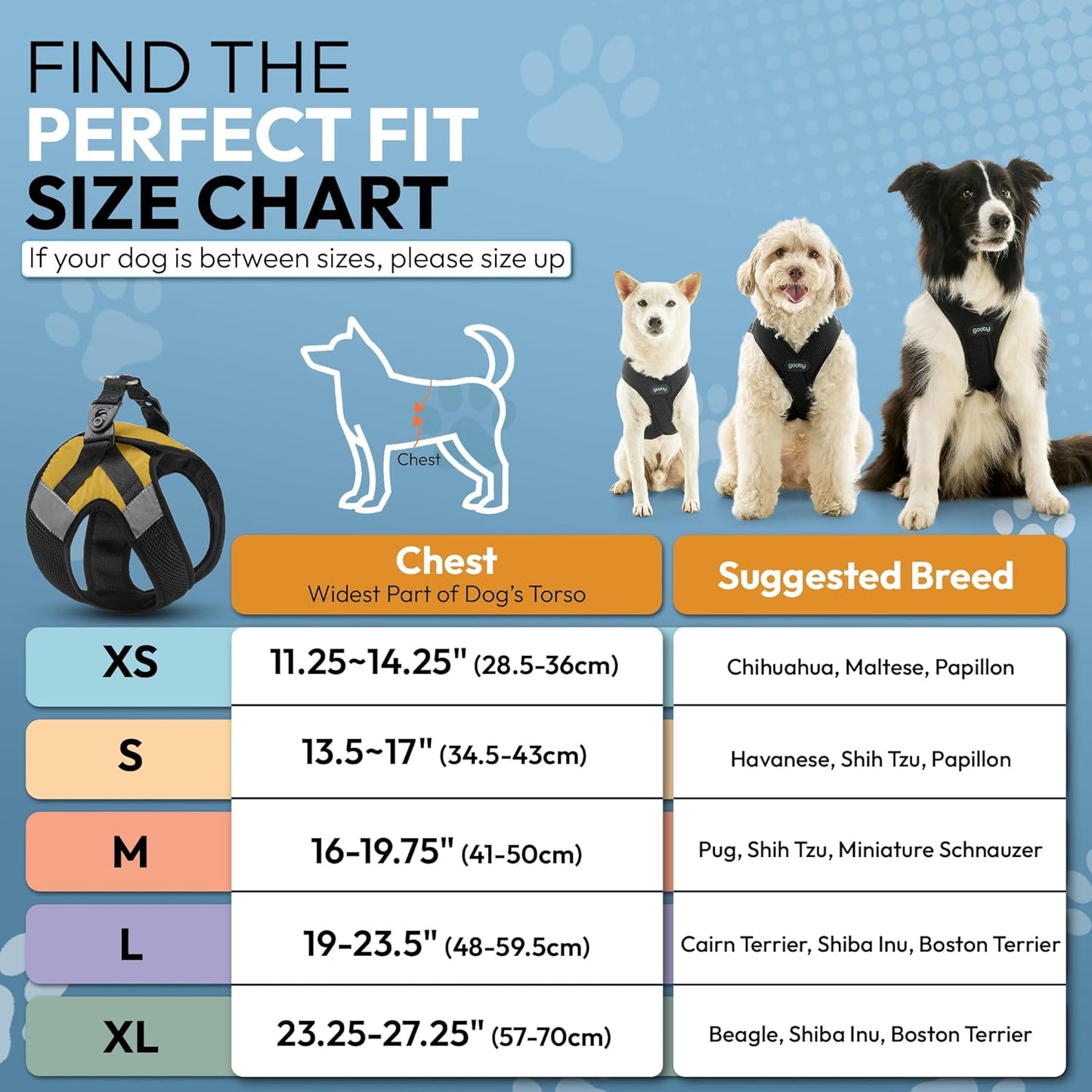 Gooby Soft Mesh X Step in Dog Harness - Yellow, X-Small