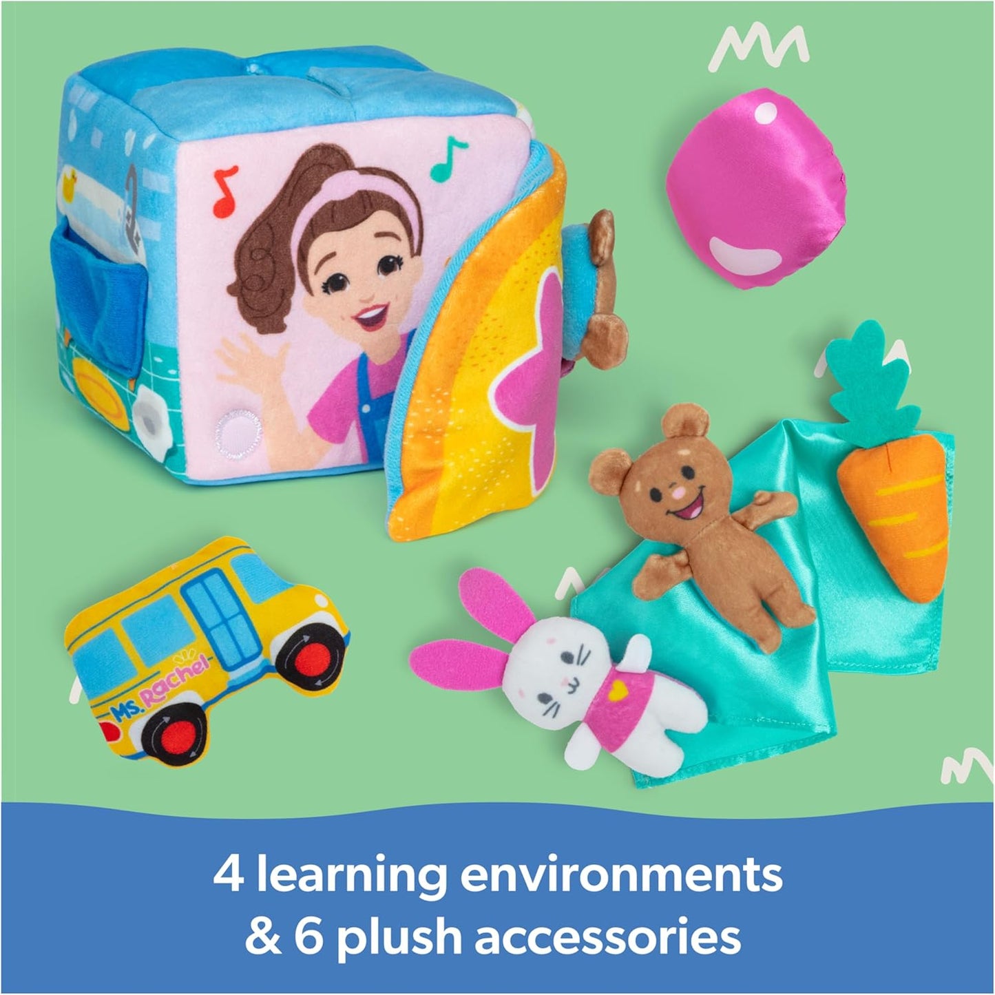 Ms. Rachel Official Surprise Learning Box, Educational Toys with Stuffed Animals, Sensory Toys & Activities for Babies, Toddler Toys for Girls & Boys Ages 3 Months - 2+ Years