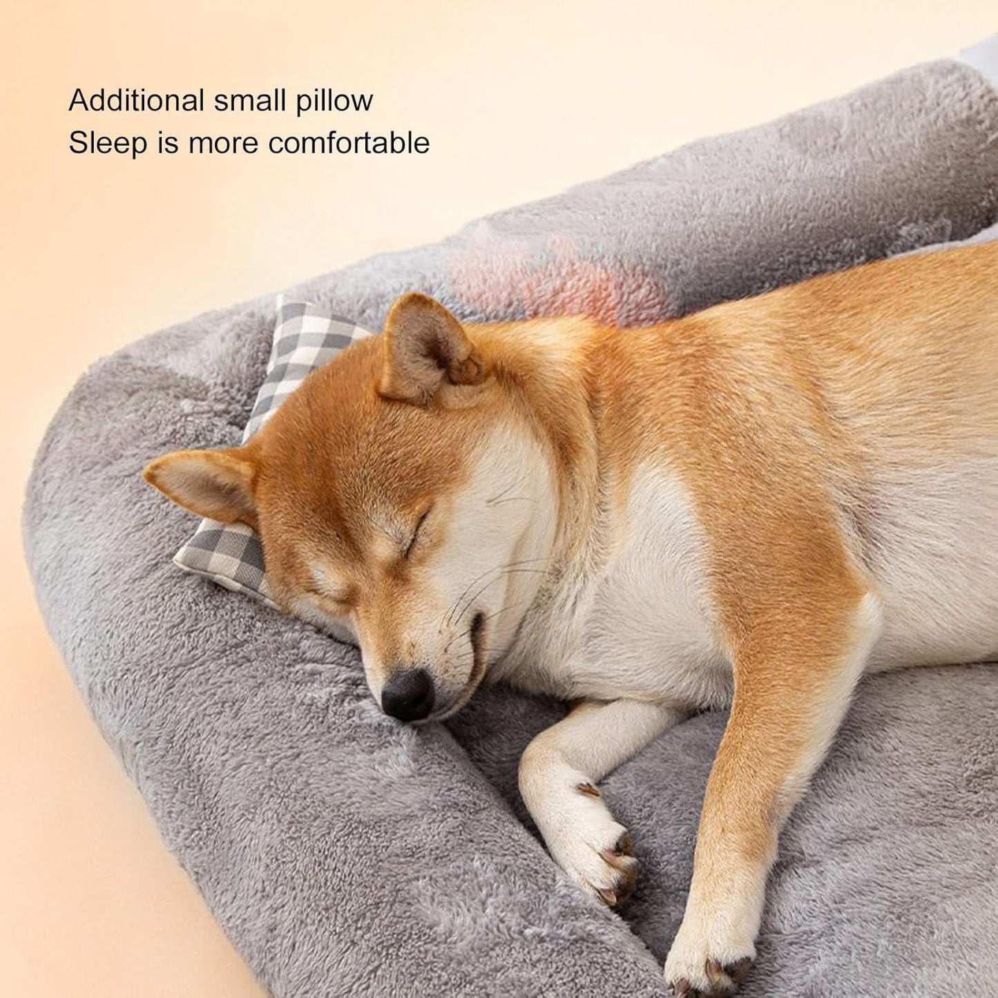 Dog Beds for Large Dogs, Pet Bed with Anti Slip Bottom, Washable Dog Bed with Removable Cover, Pet Dog Couch Bed with Pillow for Medium Large Dogs Sleeping (47.3"X35.4"X5.9",Brown) (Bro
