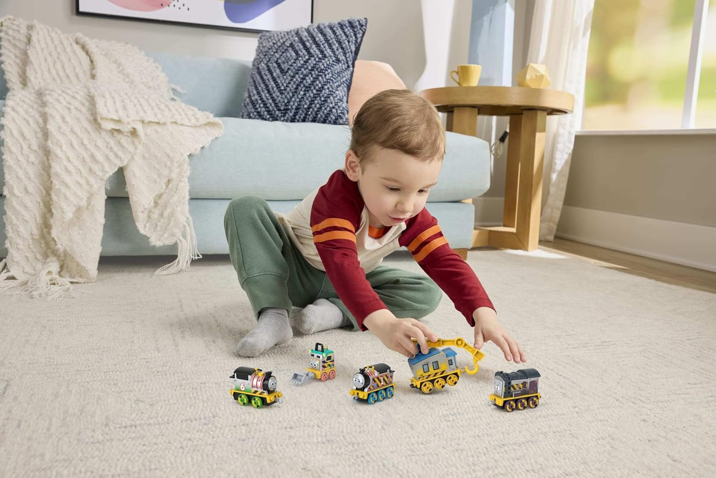 Thomas & Friends Diecast Vehicle Set Construction Crew 5 Push-Along Toy Train Engines for Preschool Kids Ages 3+ Years