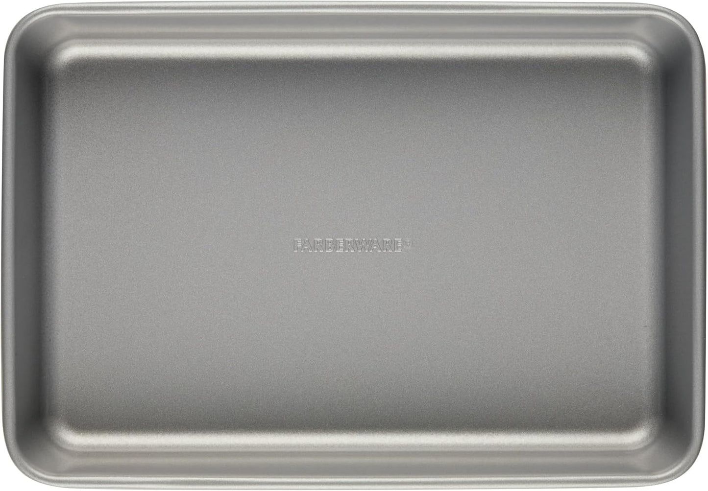 Farberware Bakeware Steel Nonstick Toaster Oven Pan Set, 4-Piece Baking Set, Gray