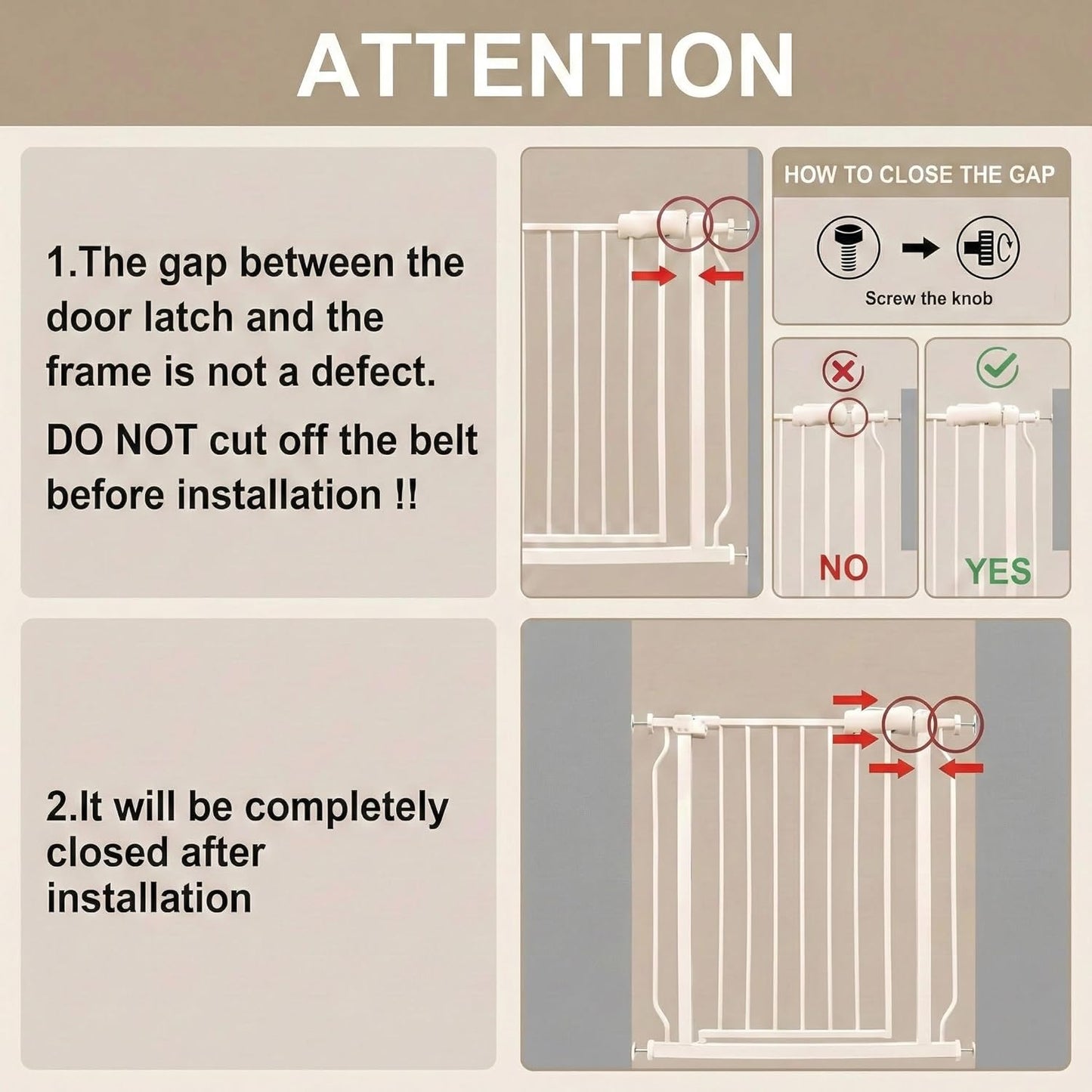 Narrow Baby Gate 24.4-29 Inch Wide Stairs Tension Pet Dog Gates Indoor for Doorways No Drilling Pressure Mounted Metal Pet Gates for Kids