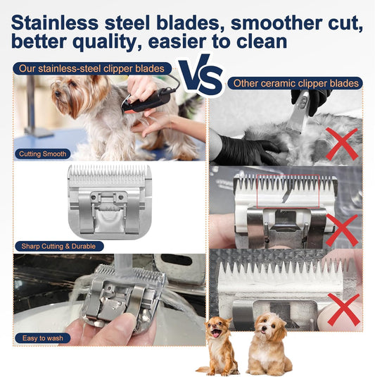 10# Clipper Blades Pet Grooming Clipper Replacement Blades Detachable Blade Compatible with andis/wahl/Oster Dog Clippers