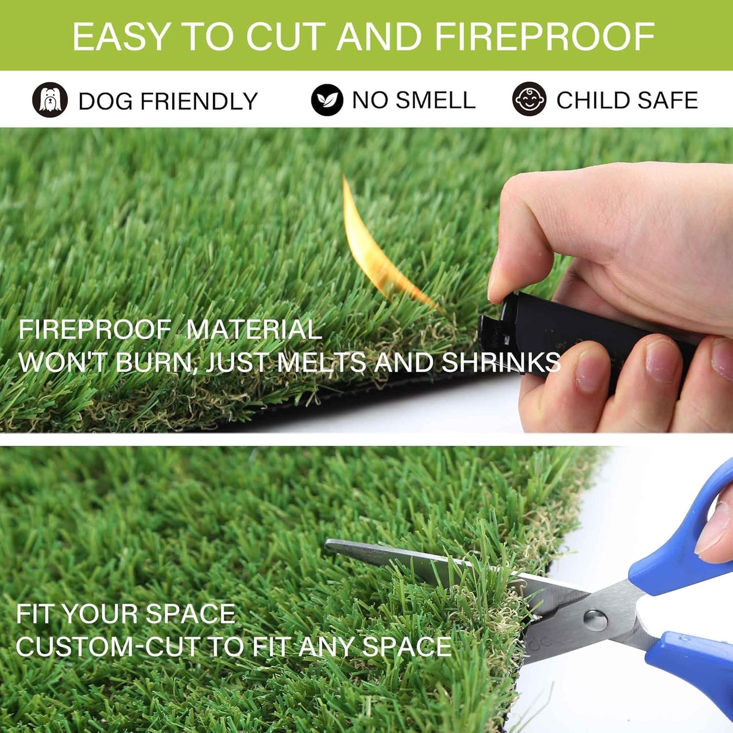SunTurf Artificial Grass for Dogs, Dog Pee Grass, Fake Grass for Dogs Potty Training, 4x6ft Extra Large Turf Grass, Reusable Puppy Wee Wee Pads, Dog Supplies, Indoor Outdoor