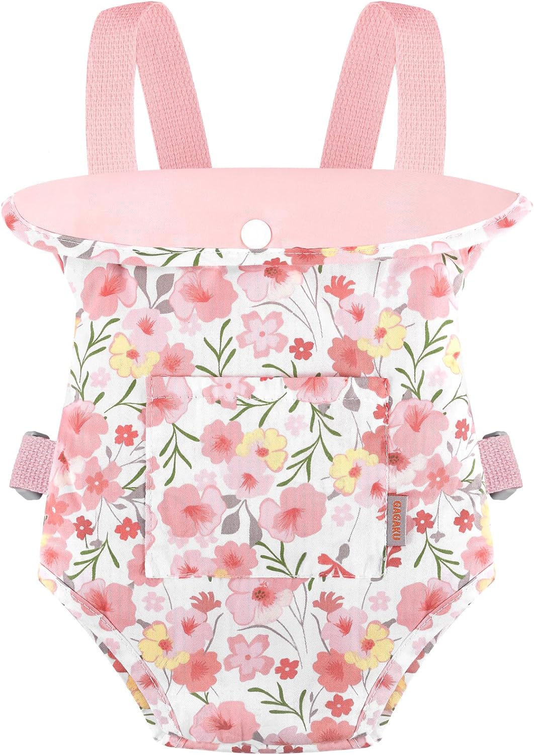 GAGAKU Baby Doll Carrier for Little Girls Baby Carrier for Dolls Reborn Baby Doll Carrier Toddlers 3 Years Old Babydoll Carrier - Pink Rose of Sharon