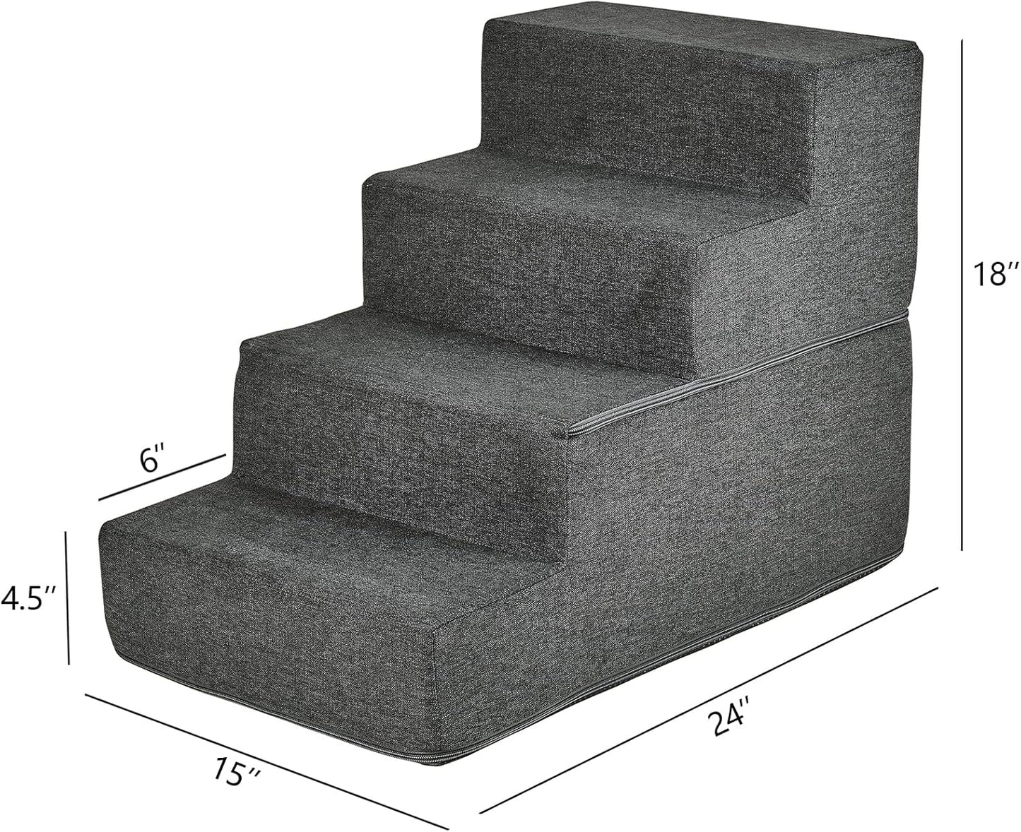 Ulax Furniture Foam Pet Steps Stairs Removable Step for Cats/Dogs Non-Slip Pet Stairs (4-Step)