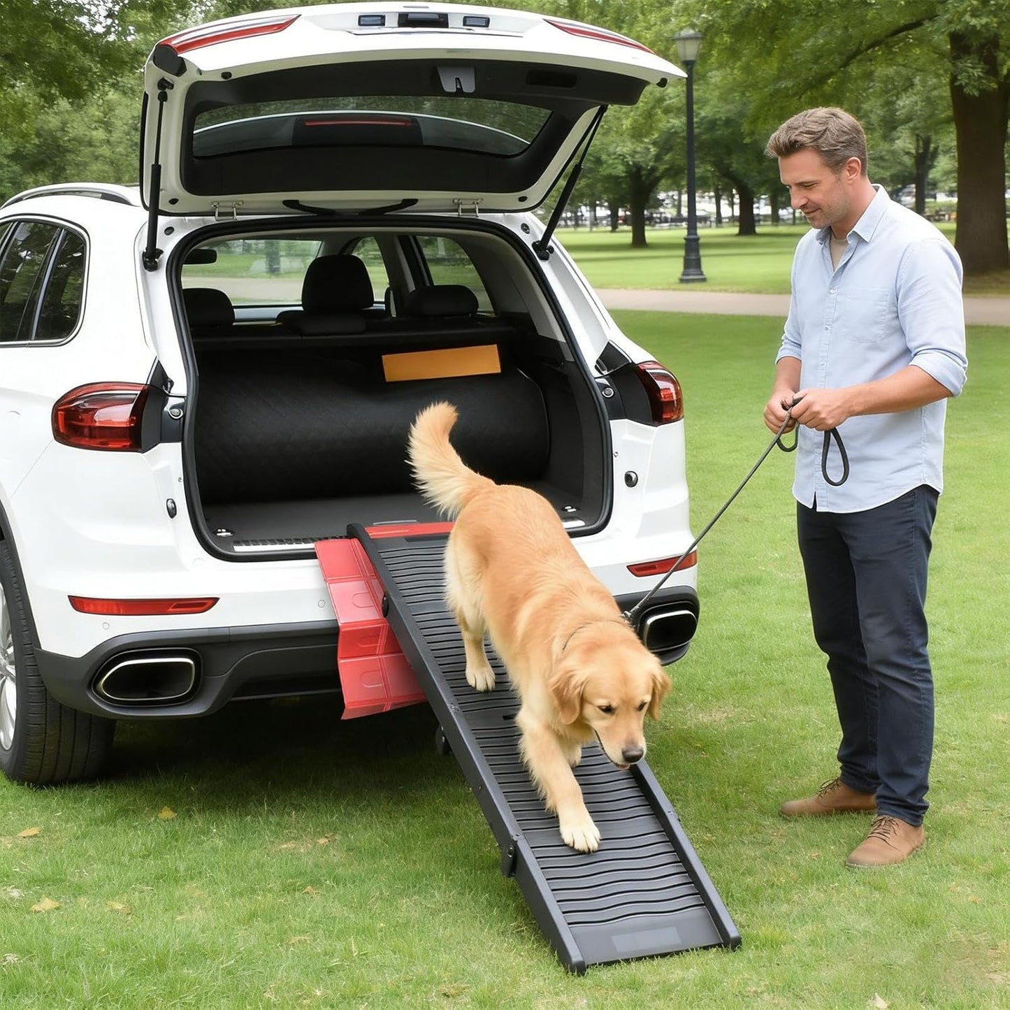 Portable Dog Ramp, Puppy Climbing Pad, Outdoor Ramp with Sturdy Material, Dog Ramps with Foldable Design, Pet Car Ramps, Practical Accessory for Automotive Vehicle Travel Indoor Outdoor Use