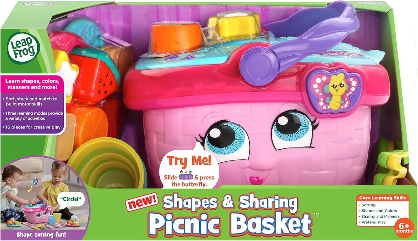 LeapFrog Shapes and Sharing Picnic Basket, Pink