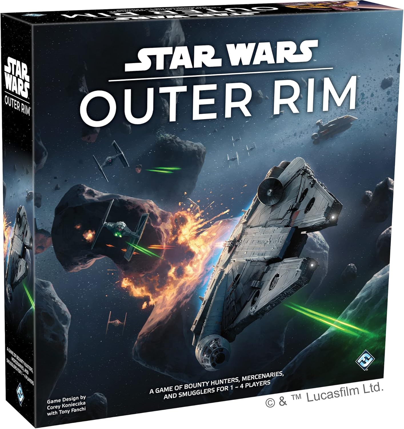 Asmodee Star Wars Outer Rim Board Game - Strategy Game, Fun Family Adventure for Teens & Adults, Ages 14+, 1-4 Players, 3-4 Hour Playtime