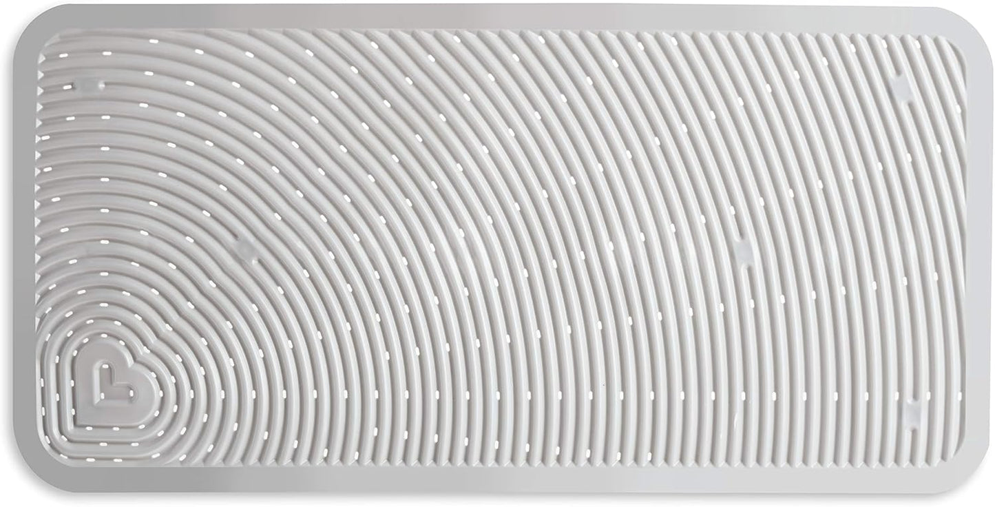 Munchkin Soft Spot Baby Bath Mat for Tub, Cushioned Bathtub Mat for Toddlers and Kids, 36"x17", Grey