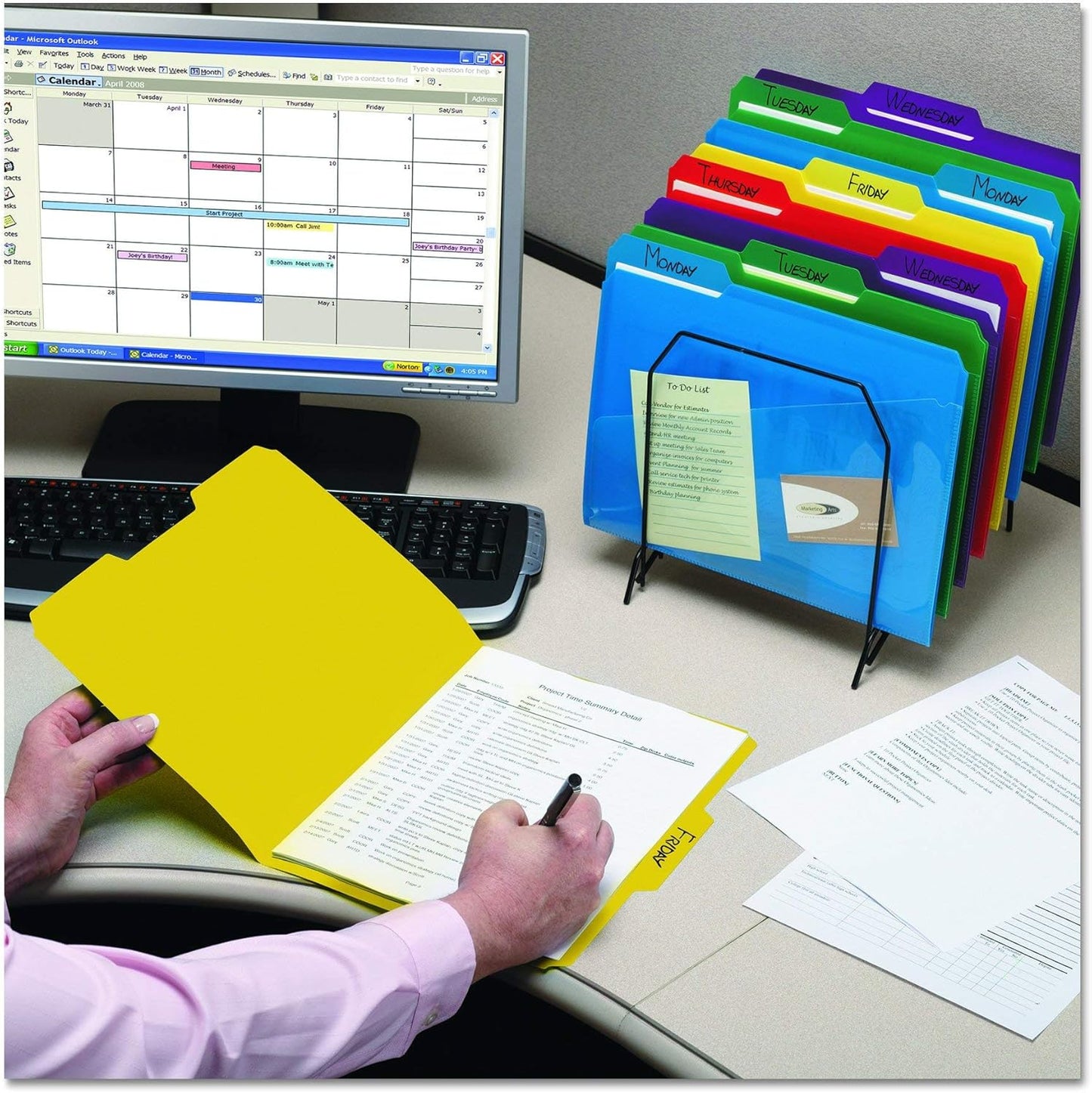 Smead Poly File Folders with Pockets, Folders for Documents, 1/3-Cut Tabs, File Folders Letter Size, Office Supplies, School Supplies, Set of 30