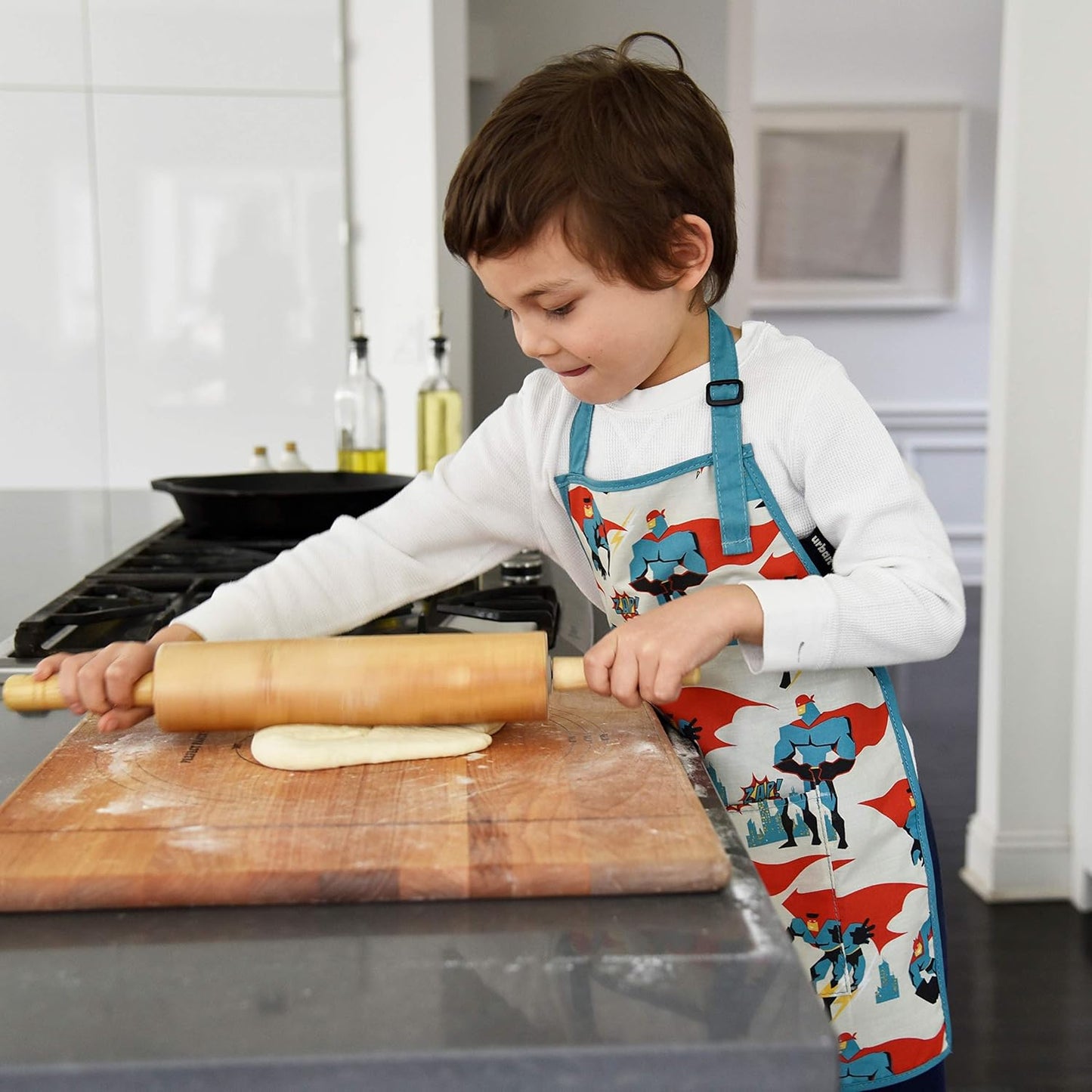 Urban Infant Little Helper Kids Apron - Children's Cooking Art Gardening - Great Gift for Toddler Boys and Girls