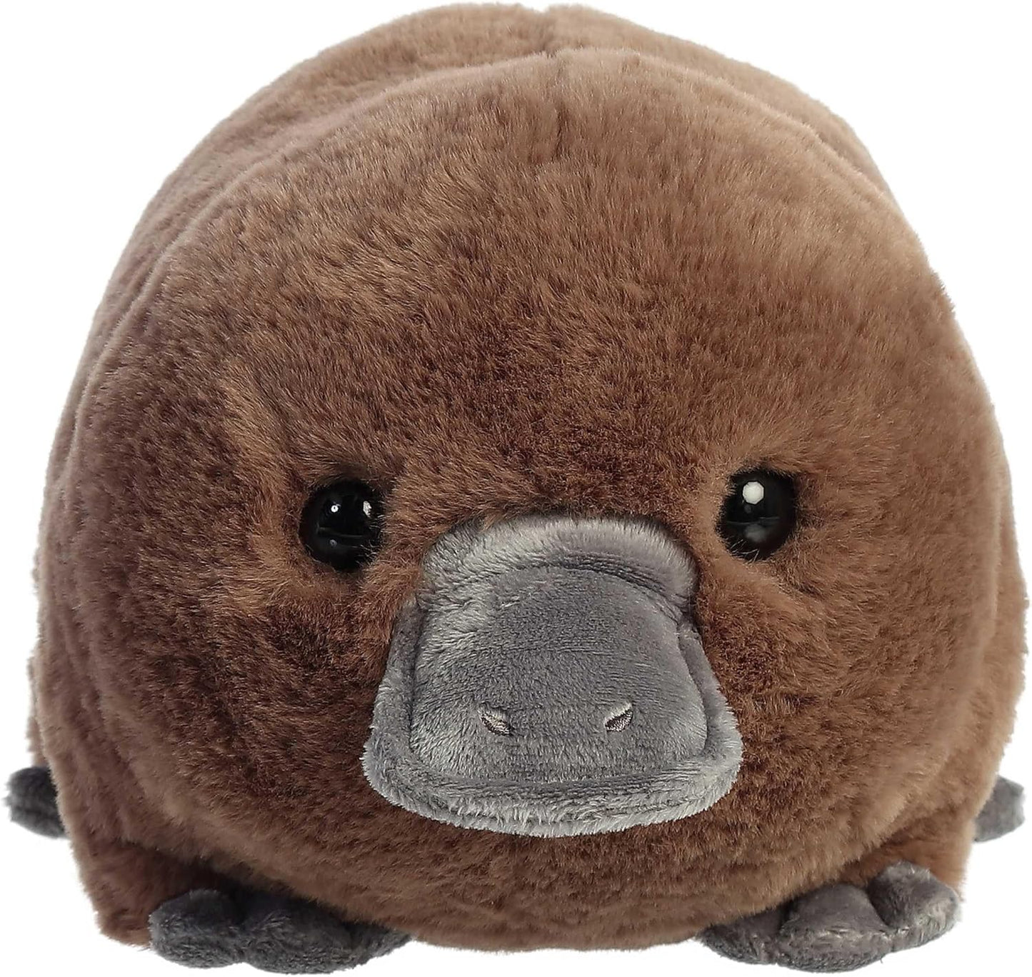 Aurora® Adorable Spudsters™ Pongo Platypus Stuffed Animal - Round Shape Makes for Comforting Cuddles - Perfect for Kids All Ages and Animal Loving Adults - Brown 10.5 Inches