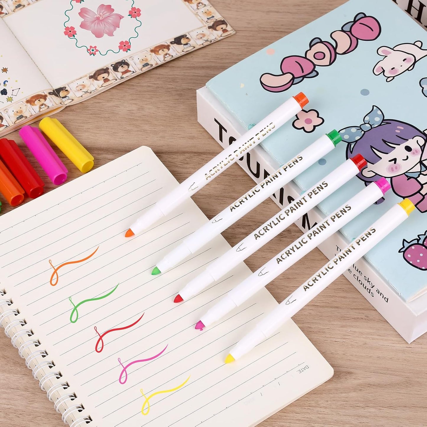 Wet Erase Markers, 36 Colors Whiteboard Markers, Low Odor White Board Wet Erase Pens with 1-5mm Fine Tip, Perfect for Writing on Whiteboards, Glass, Mirror, Home, Office and School Supplies