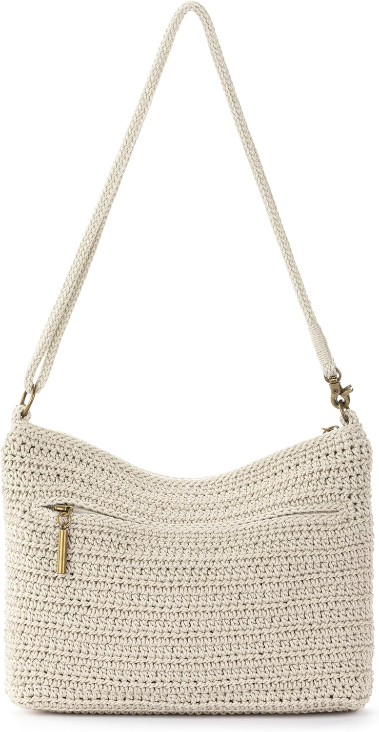 The Sak Lumi Convertible Crossbody Purse - Women's Handbag for Everyday & Travel, 3-in-1 Small Crossbody in Crochet & Leather