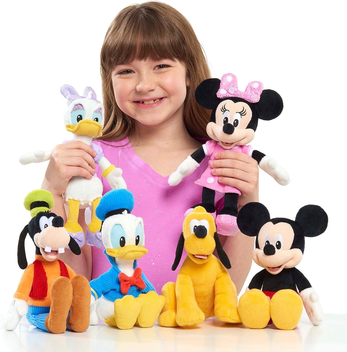 Disney Junior Mickey Mouse Bean Plush Minnie Mouse Stuffed Animal, Kids Toys for Ages 2 Up by Just Play