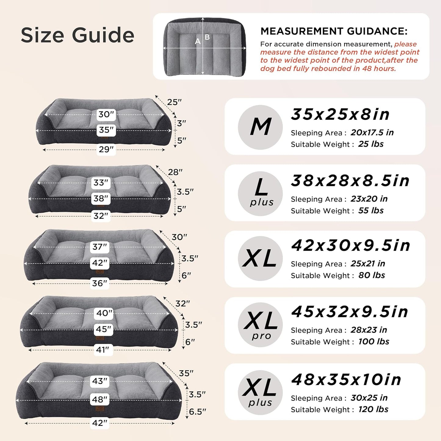 Bedsure SupportMax™ XL Pro Orthopedic Dog Beds Large Sized Dog - As Seen on TV Extra Thick Supportive Dogs Couch with Waterproof Washable Cover, Extra Large Comfort Pet Sofa with Sherpa, Grey, 45"