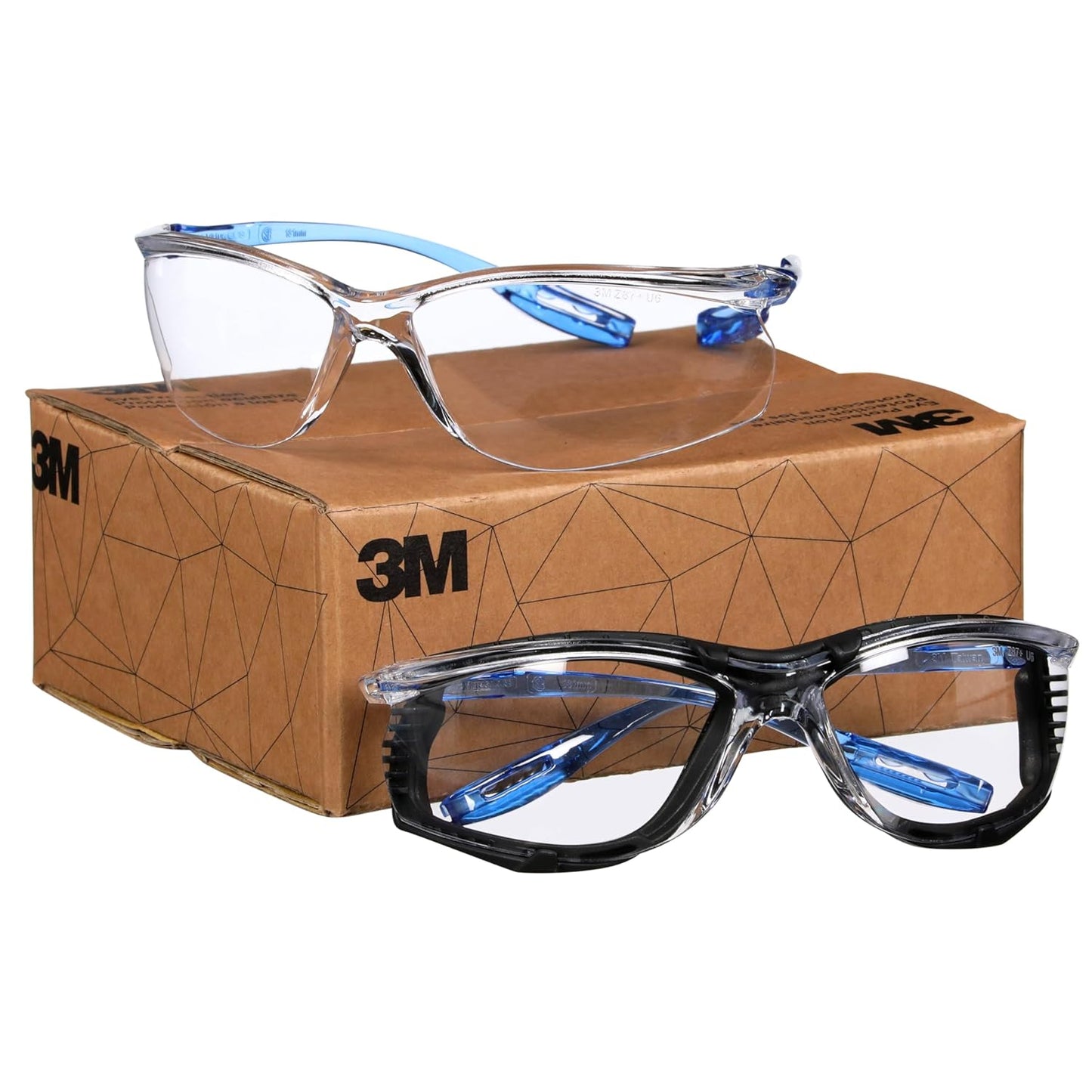 3M Safety Glasses, Virtua CCS and Virtua Sport CCS 2-Pack, Anti-Fog, Clear Lens, ANSI Z87, Corded Ear Plug Control System, Removable Foam Gasket