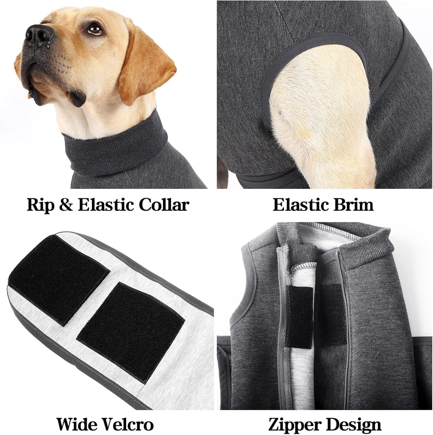Pssopp Anxiety Coat for Dogs, Keep Calm Breathable Light Weight Wrap Vest with for Best Calming Effect for Dogs (M.)
