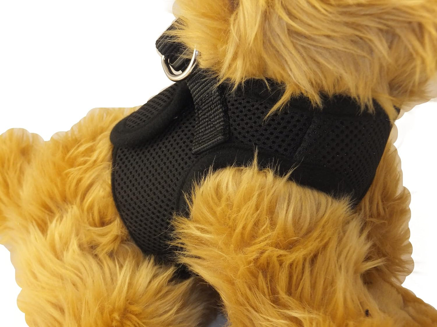 Soft No Pull Step-in Dog Harness Small Dog XXS XS Vest for Teacup, Chihuahua, Yorkie, Pomeranian Dog Vest Harness for Puppy Black Mesh Comfy (2-4 lbs)