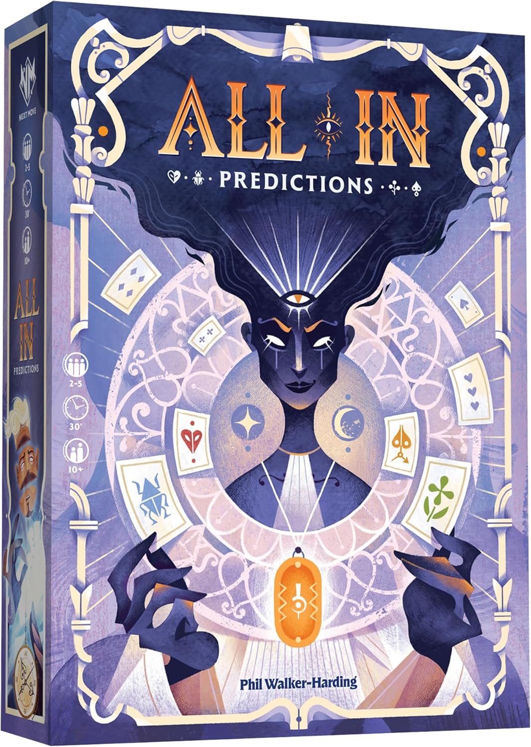 Asmodee All in: Predictions Card Game - Bluffing Strategy Game of Fate, Foresight & Probability, Fast-Paced Family Fun for Kids & Adults, Ages 10+, 2-5 Players, 30 Minute Playtime