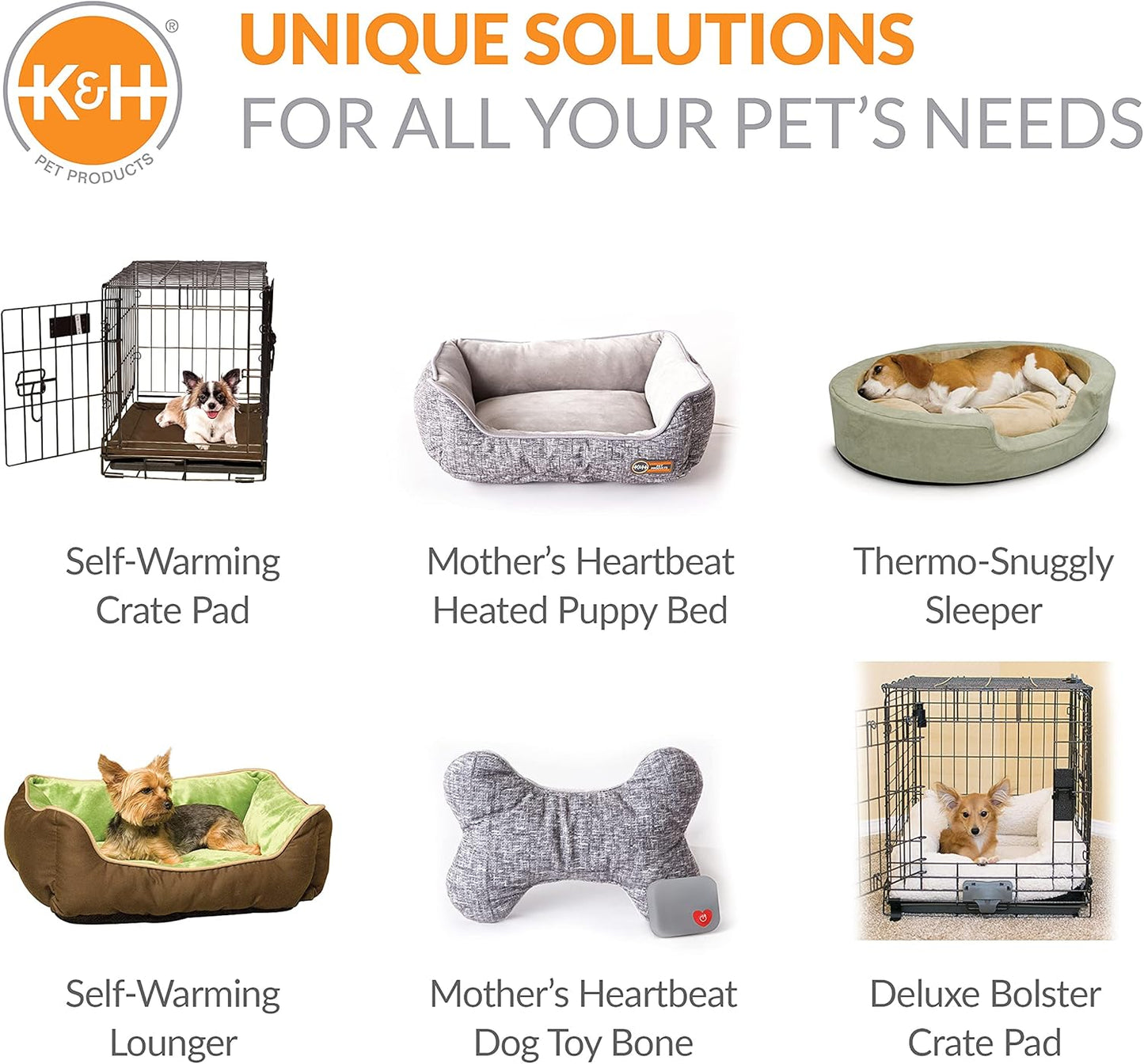 K&H Pet Products Mother’s Heartbeat Puppy Crate Pad Gray Fleece Small Breed beat 14 X 22 Inches
