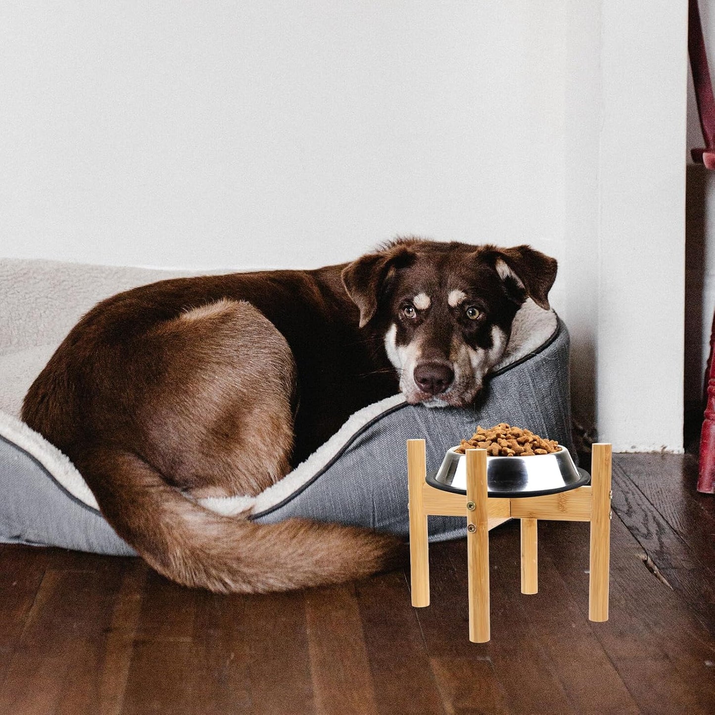 Milisten Elevated Dog Bowl Stand Food Bowl Holder Neck Protection Pet Feeder Rack Small Size Raised Feeding Station for Puppies and Small Dogs