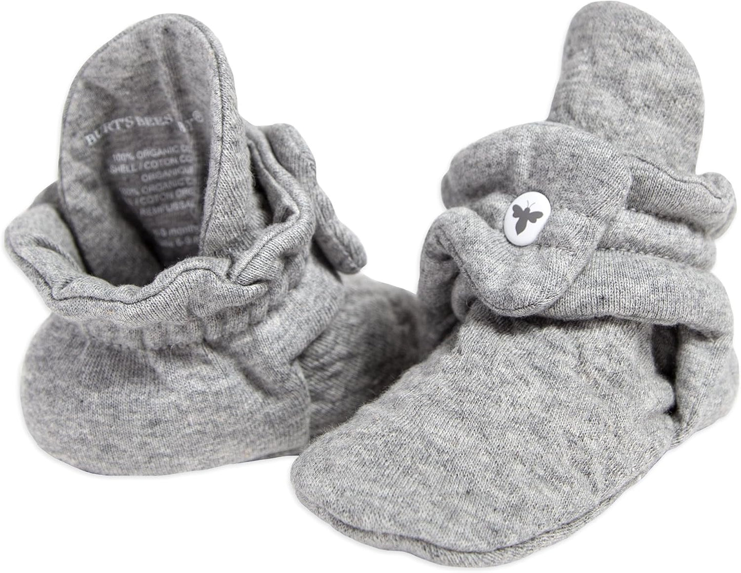 Burt's Bees Baby Unisex Booties Organic Cotton Newborn Essentials Shoes for Infants