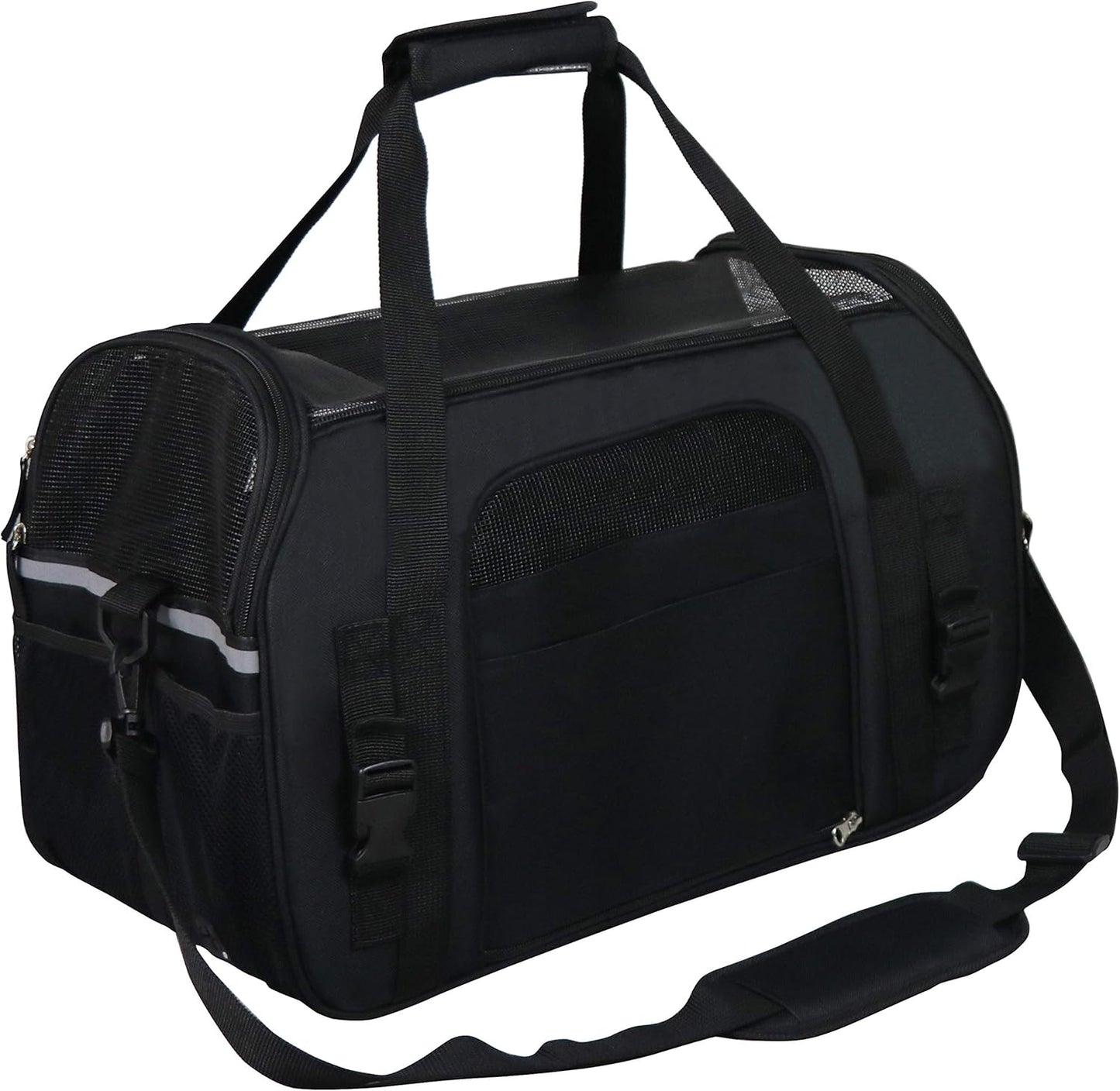 EliteField Soft Pet Carrier (3 Year Warranty, Airline Approved) Soft Sided Dog Puppy Cat Carrier Travel Bag (X-Large: 21" L x 12" W x 13" H, Black)