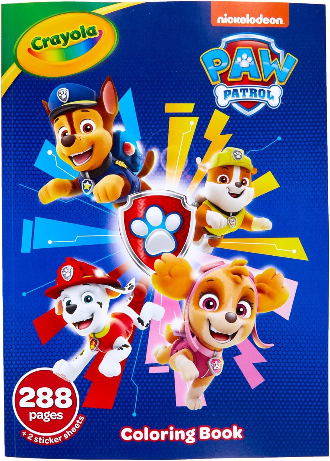 Crayola PAW Patrol Coloring Book (288pgs), Kids Coloring Book Pages & Stickers, PAW Patrol Gift, Travel Activity, Toddler Toys, 3+