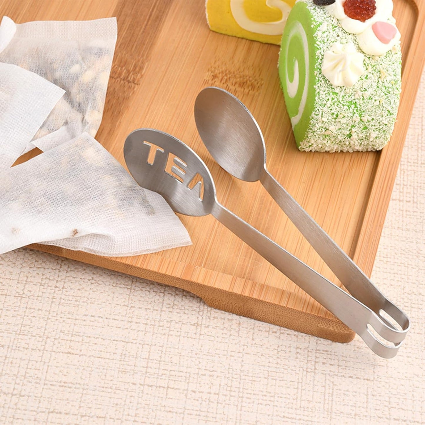 4Pcs Tea Bag Squeezer, Stainless Steel Clip On Strainer, Tea Spoon Tongs For Loose Tea Ice Sugar Cubes, Tea Bag Holder Tea Accessories For Tea Drinkers