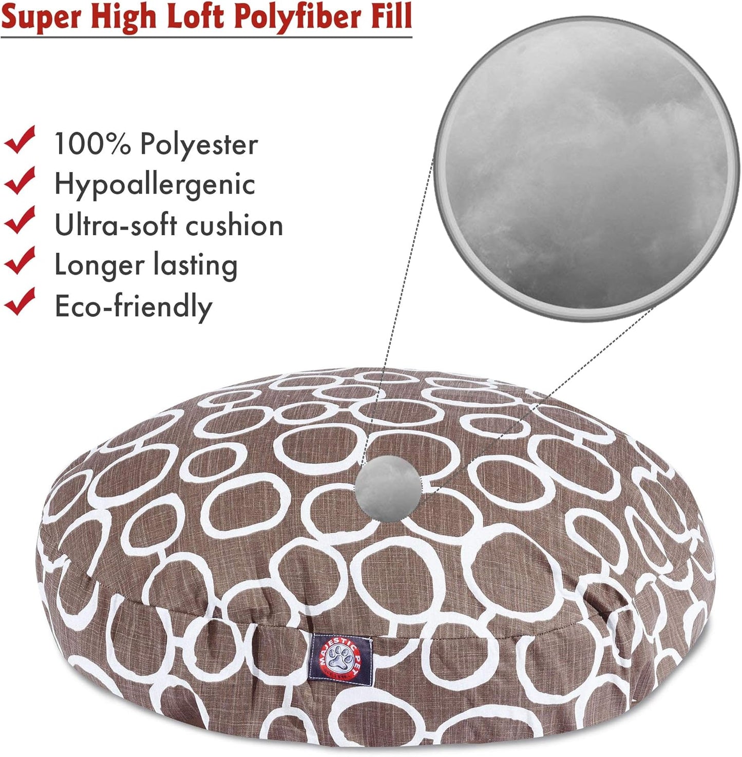 Majestic Pet Fusion Mocha Small Round Pet Bed