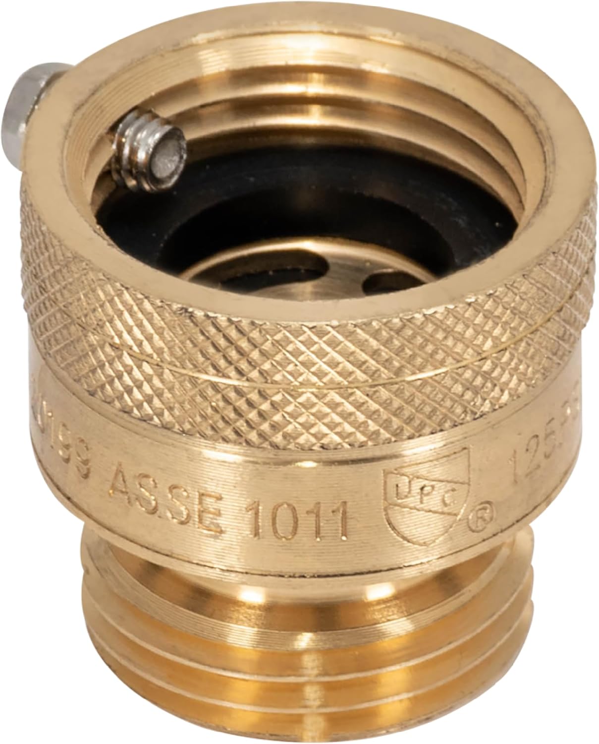 Eastman 3/4 Inch FHT x 3/4 Inch MHT Hose Bibb Anti Siphon Vacuum Breaker, Brass Plumbing Fitting, 20199
