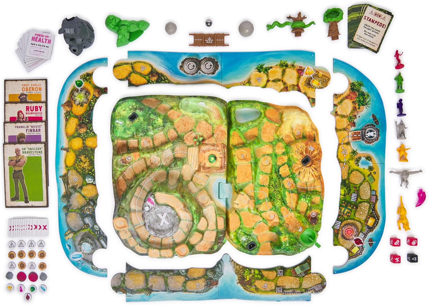 Spin Master Games, Jumanji Stampede, 3D Adventure Cooperative Board Game, for Fans of The Jumanji Movies, Easter Gift, 2-4 Players, for Ages 8 & Up
