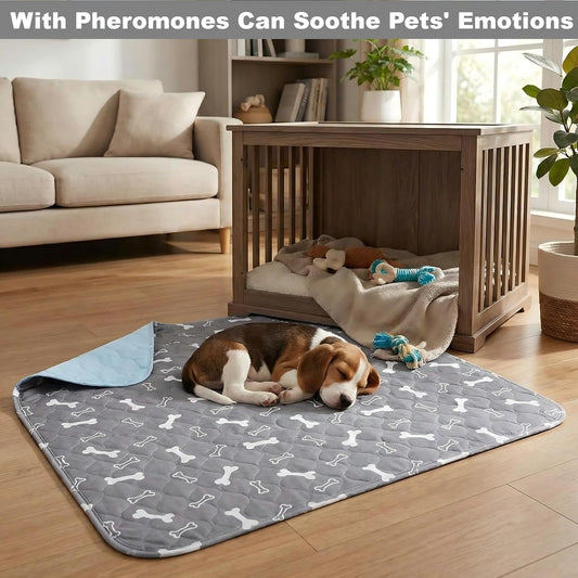 Puppy Pads with Pheromones, Washable Puppy Pee Pads for Dogs Reusable Puppy Pads for Dogs and Cats - Leak & Odor Proof, Non-Slip Base Training Pads for Home & Travel (S: 15.7" × 23.6")
