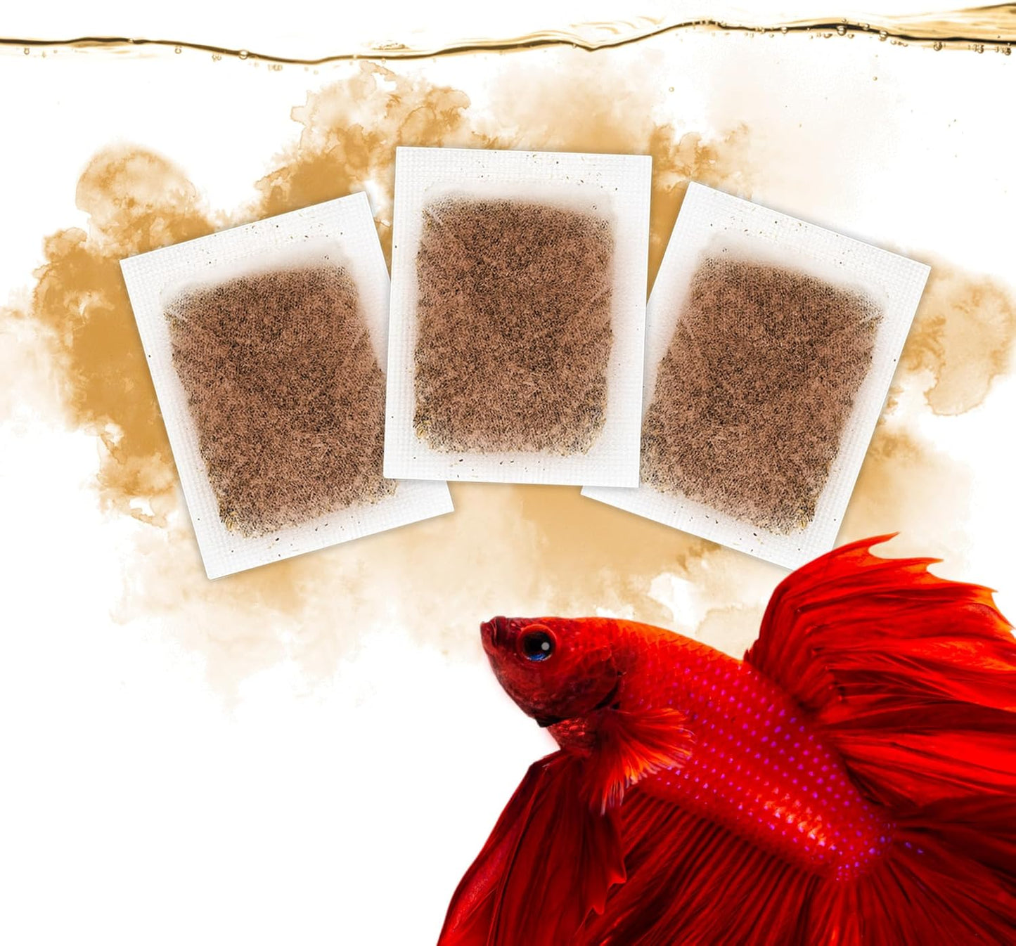 SunGrow Catappa Bags for Bettas, All The Benefits Without The Mess, Helps Mend Fins and Gills, Encourages Reproduction, Adds Beautiful Amber Color to Water, 10 pcs