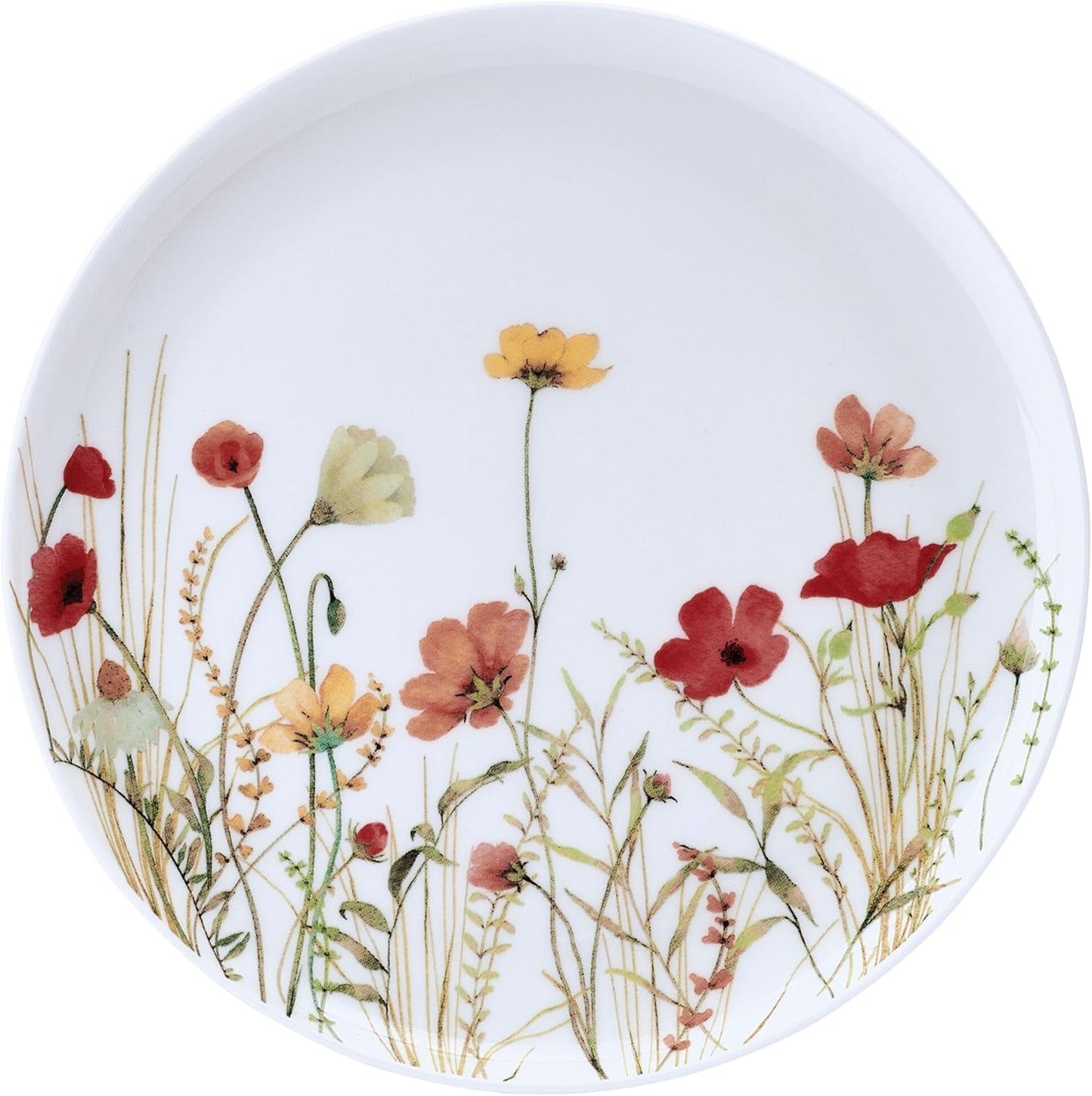 Mikasa Meadow Serenade 12 Piece Floral Bone China Durable Chip Resistant Lightweight Dinnerware Set, Service for 4