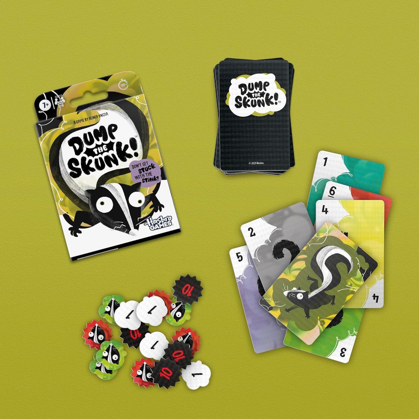 Dump The Skunk! Game | Family Card Game by Reiner Knizia | Ages 7 and Up | 2-6 Players | 20 Mins. | Easy to Learn Games for Kids, Teens, and Adults