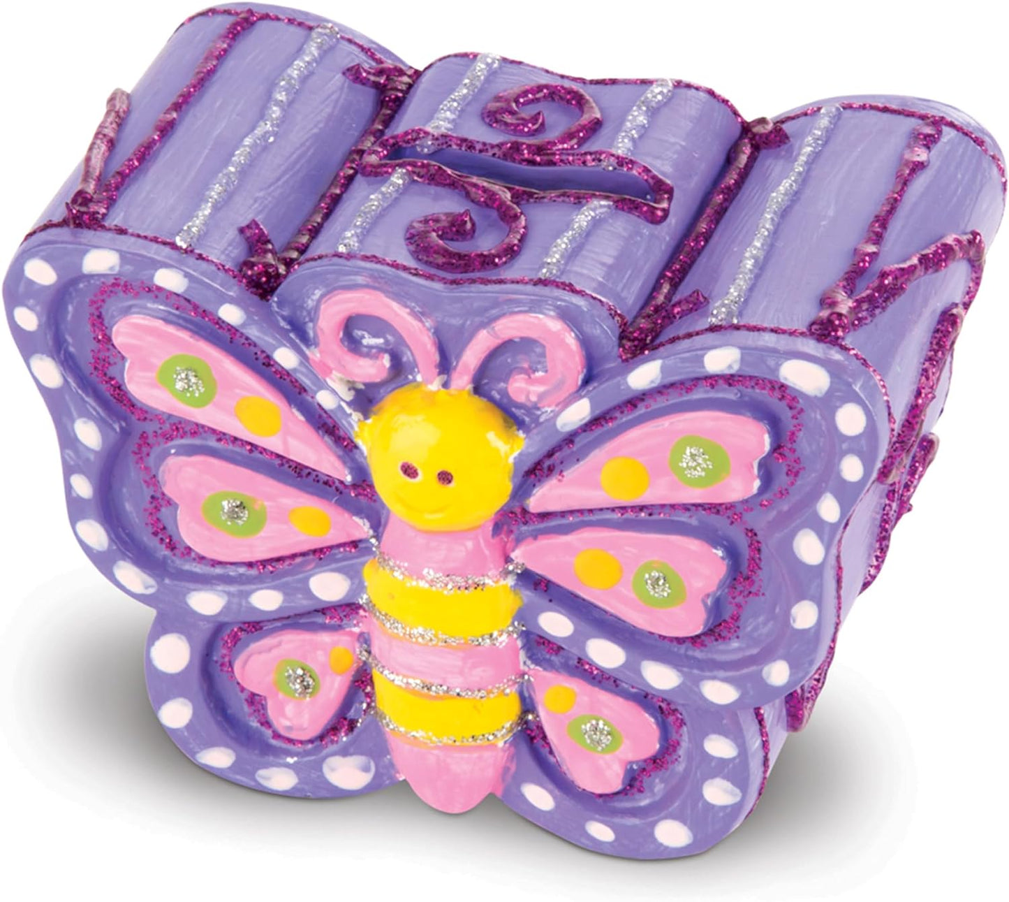 Melissa & Doug Created by Me! Favorite Things Craft Kits Set: Decorate-Your-Own Flower and Heart Treasure Boxes and Butterfly Bank