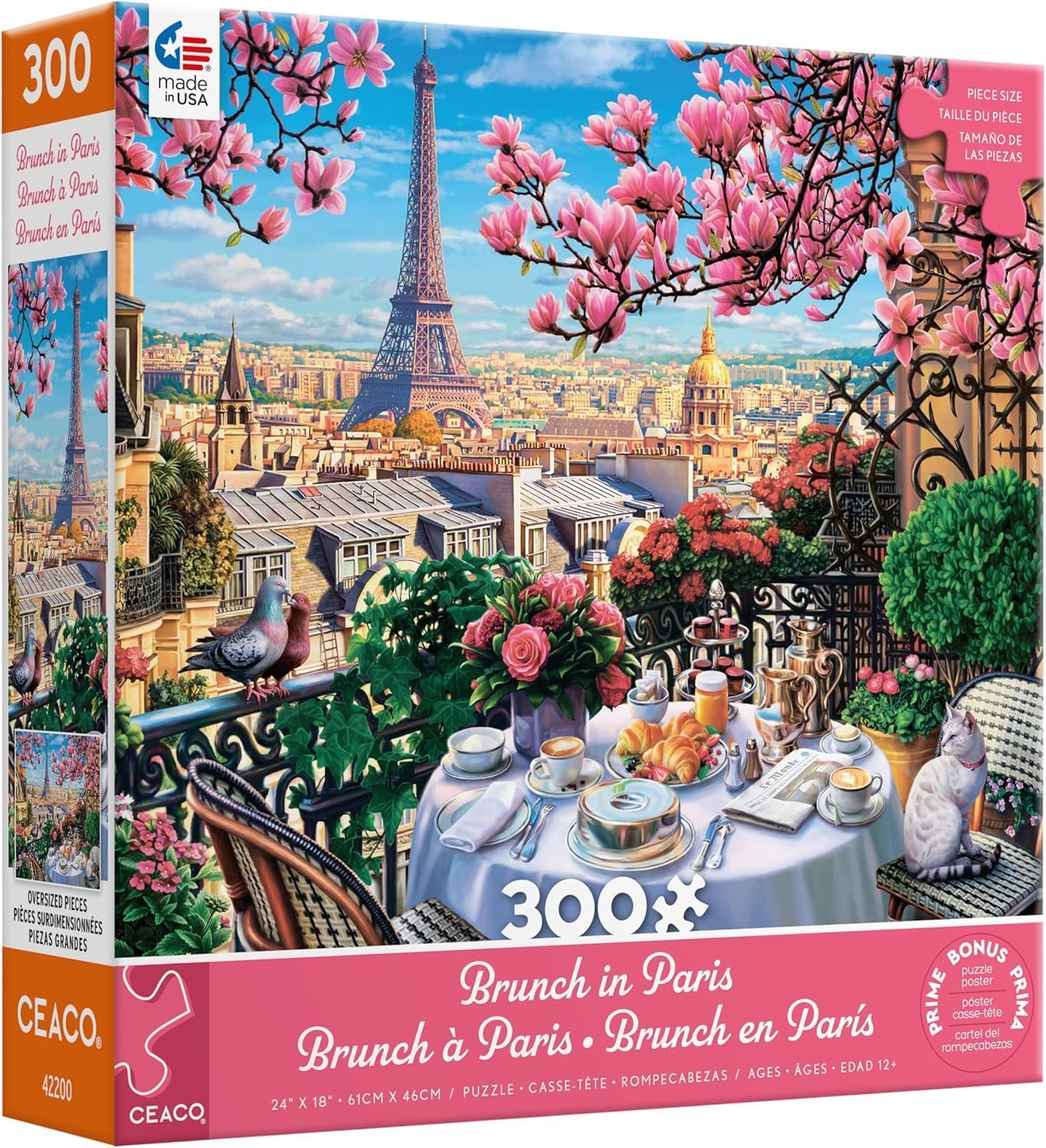 Ceaco - Brunch in Paris - 300 Oversized Piece Jigsaw Puzzle