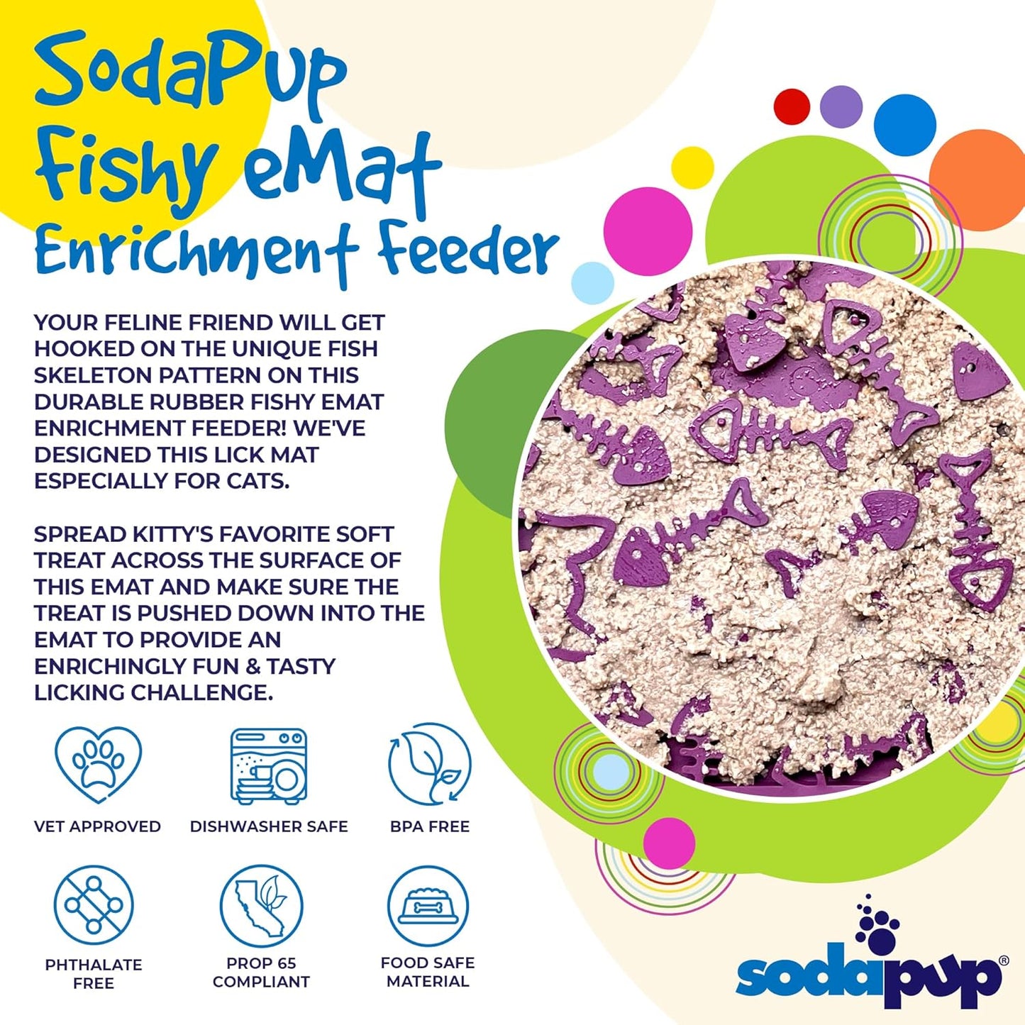 SodaPup Fun Enrichment Feeder, Rubber, Dog, Slow Feeder, 5" x 7"